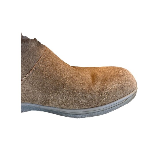 Minnetonka Ankle Winter Boots Women's Size 8 Brown Suede Faux Fur Trim Comfort - Picture 12 of 16